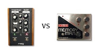 Video thumbnail for Moog MF 104M Super Delay vs EHX Deluxe Memory Man by shnobel