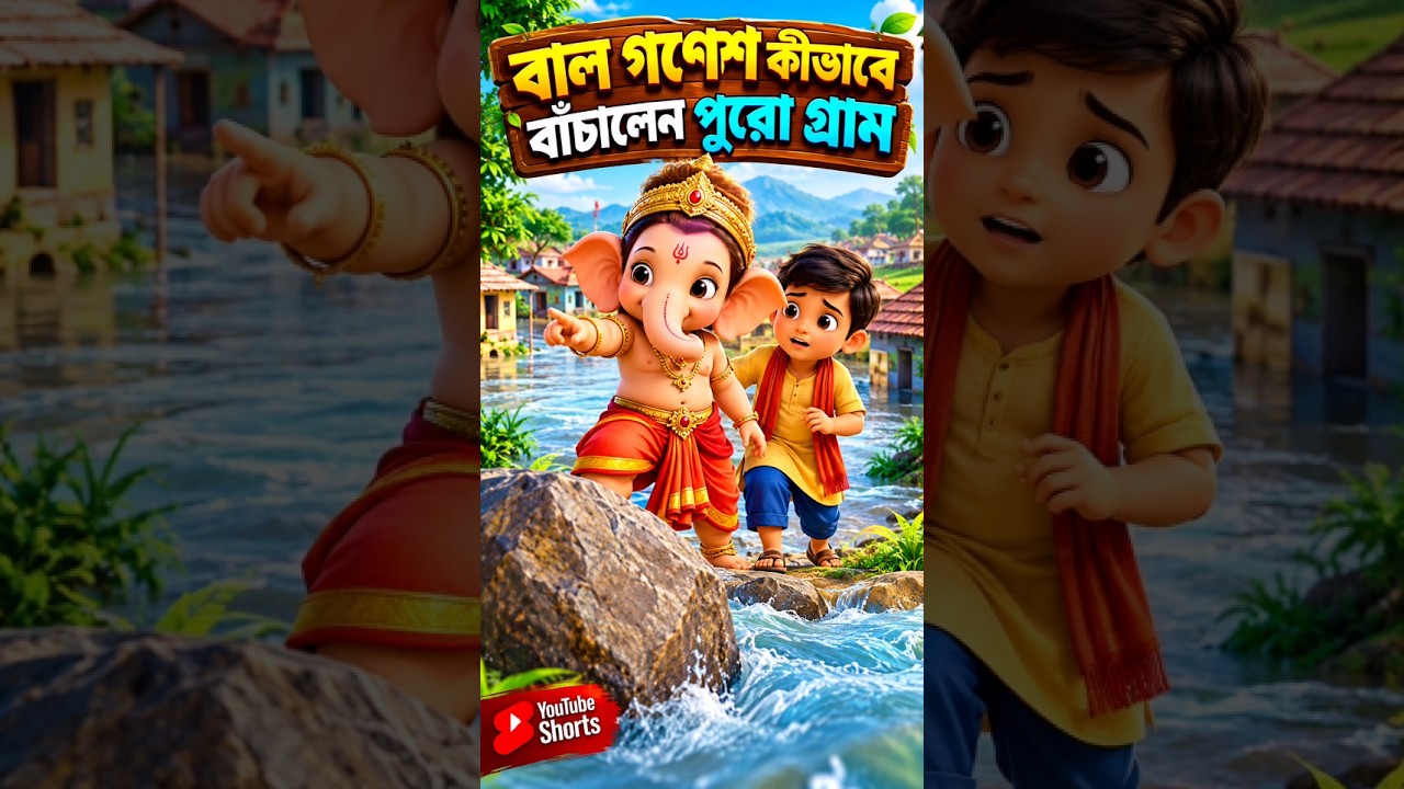 বাল গণেশ কীভাবে বাঁচালেন পুরো গ্রাম! 🙏🐘 | Bal Ganesh Saved the Village | Bengali Cartoon Shorts