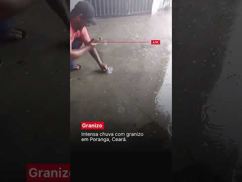 Chuva de granizo atinge cidade de Poranga no interior do Ceará #shorts #Chuva #Poranga