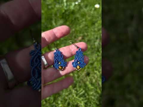 Micro Macramé Boucles d'oreilles / Earrings #lahmanecreations