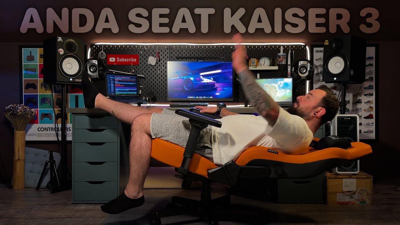 Ігрове крісло Anda Seat Kaiser 3 Size XL (Orange) AD12YDC-XL-01-O-PVC video preview