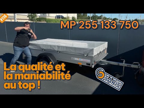 Remorque bagagère en aluminium - MCALU PRO - PTAC 750 Kg - 255 x 133 cm - 1 essieu - Saris - Reference AT 480 200 3500 3 K_5