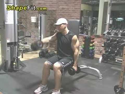 Shoulder Exercises - Seated Front Alternating Dumbbell Raise
