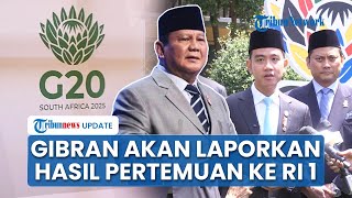 Gibran akan Laporkan Hasil Pertemuan Bilateral di Afrika Selatan Langsung kepada Prabowo