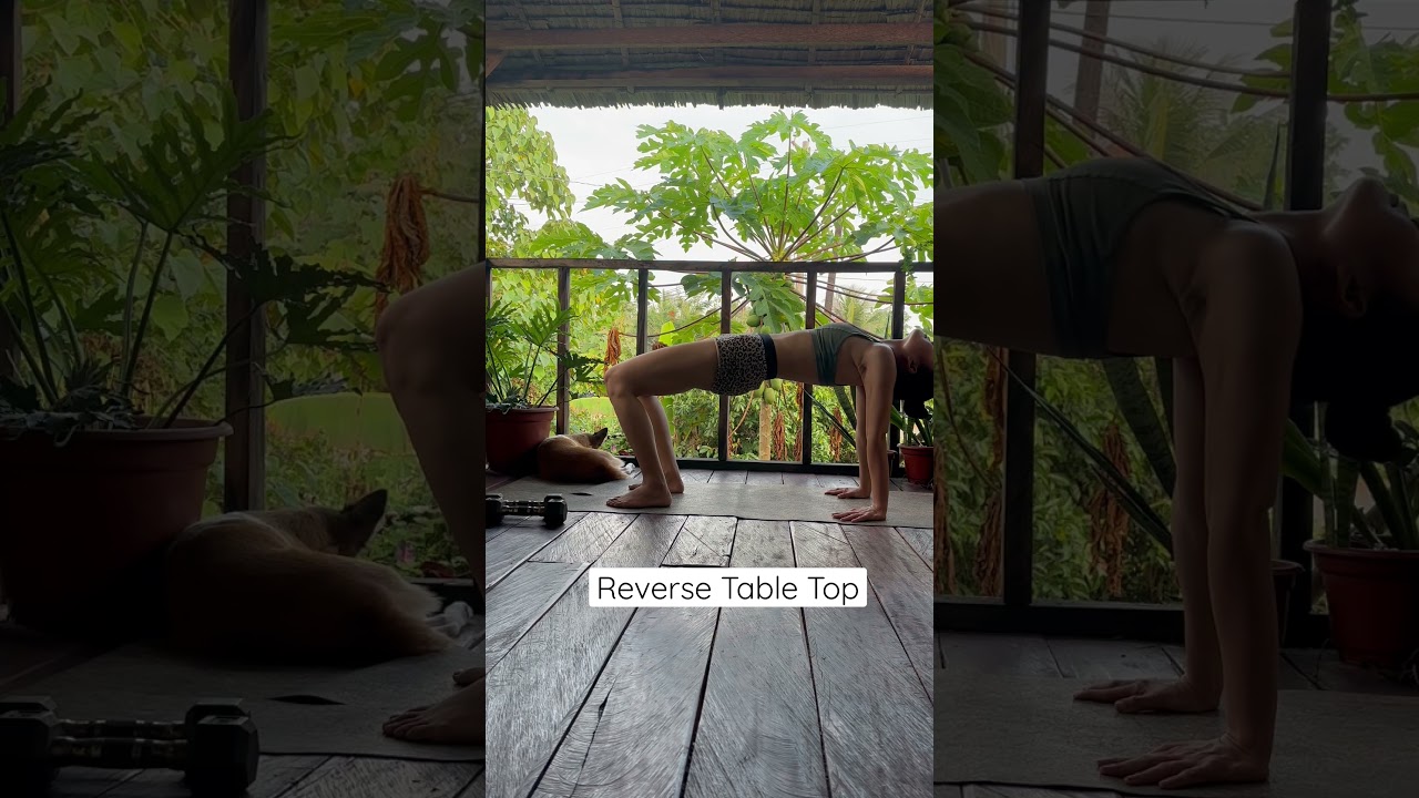 Reverse Table Top Pose #reversetabletop #yogapose