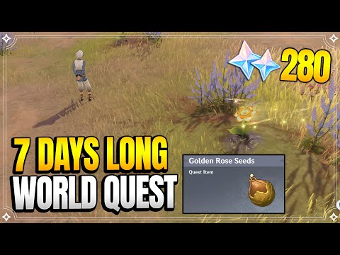 You'll need 7 days to complete this! | "The Exile" - "A Gifted Rose" | World Quests【Genshin Impact】