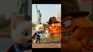 Download lagu the kitten took the crab's baby without permission🐱#cat #cute #funny #comedy #shorts #animation mp3