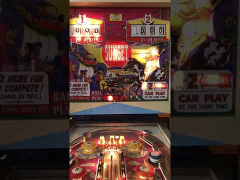 Vintage Gottlieb Sunset 1962 EM Flipper Pinball Arcade Skill Game Machine