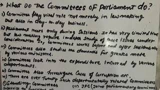 CHAPTER 5 LEGISLATURE: WHAT DO THE COMMITTEES OF PARLIAMENT DO?