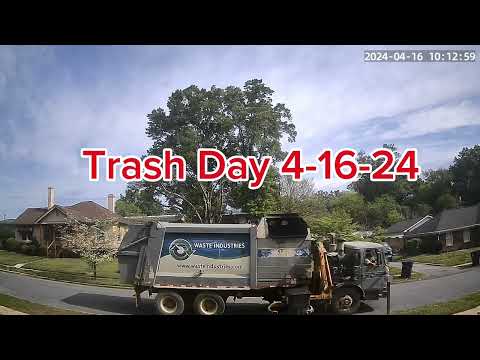 Trash Day 4-16-24.   #wastemanagement  #easymoney #spring #trashtruck #asmr