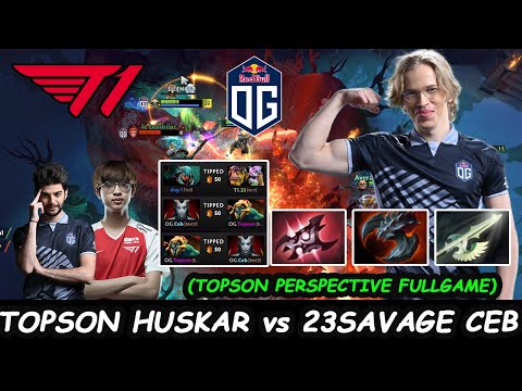Topson vs 23savage Ceb - Huskar 7.30 MIDLANE MODE TI Player Perspective Fullgame Dota 2