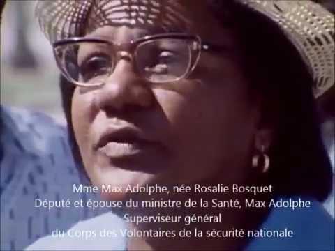 Entrevue de Mme Max Adolphe, chef des Tontons macoutes