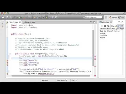 Java Set: HashSet TreeSet LinkedHashSet Tutorial