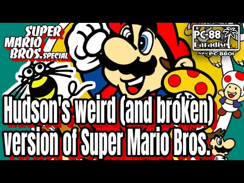 Super Mario Bros. Special (PC-88 Paradise) Hudson's weird version of SMB (not for NES, GB, or SNES)