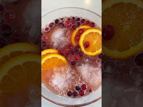 Christmas Punch Recipe ❄️ #christmas #punch #recipe #drink #satisfying #asmr #viralvideo #fyp