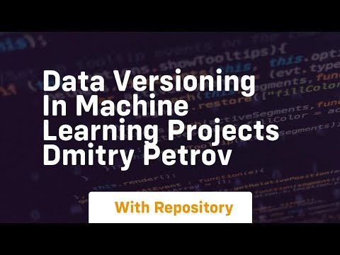 Data versioning in machine learning projects dmitry petrov