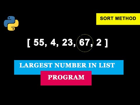 Python Code To Find Maximum Element In A List Using Sort Method