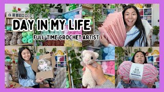 Day In My Life as a Full-Time Crochet Artist 🌱 Baby Ferrets, Packing Orders, Daily Routine Vlog 🧶