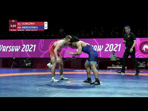 1/4 FS - 70 kg: P. OLENCZYN (POL) v. A. ANDREASYAN (ARM)