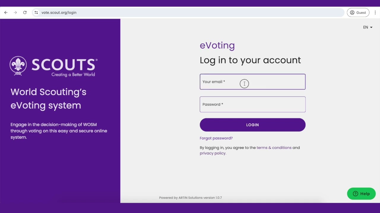 How to access the eVoting system