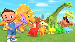 Learn Dinosaur Names & Colors | Baby Plays Fun Dino Matching Toys 3D Kids Toddler Educational