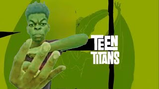 Beast Boy holding up 4 fingers in the Teen Titans intro