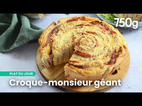 Snail-shaped Croque Monsieur