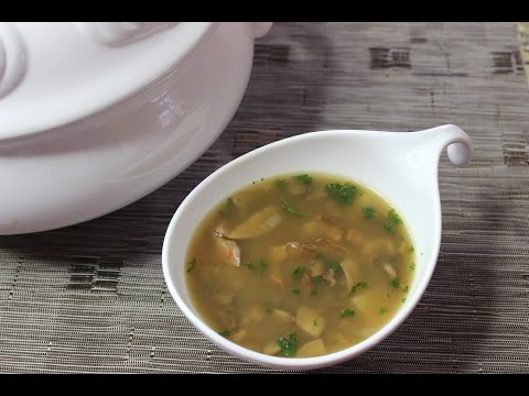 Mushroom Barley Soup! No Meat, No Dairy - completely vegetarian!