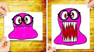 Slime Sam Turns a Boring Drawing into TOOTHY PARTY FAVORS -  Fun Idea For UNDER THE SEA THEME PARTY