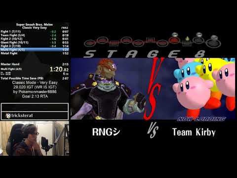 Melee Classic Mode WR 2:14.14 RTA 28.54 IGT