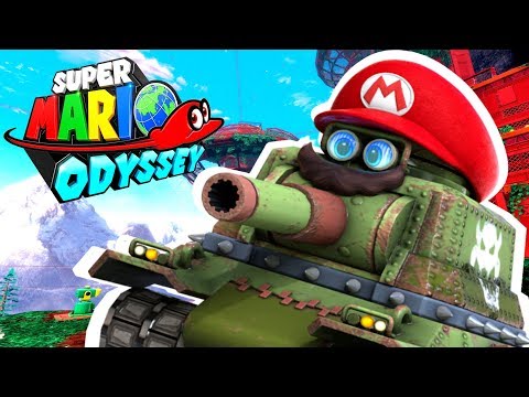 Super Mario Odyssey | TANK Mario In The Wooded Kingdom! | Walkthrough Part 7