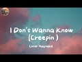 Conor Maynard Creepin I Don T Wanna Know
