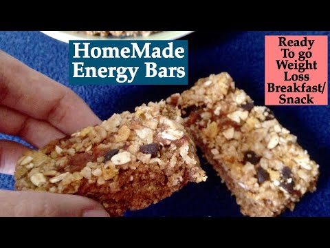 Homemade Energy Bars Recipe | How to make Healthy no-Bake Energy Bars | Ready to go Breakfast