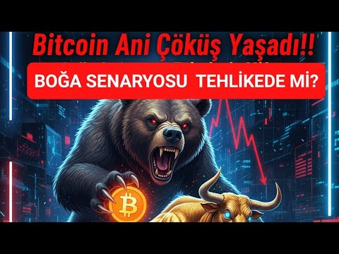 Bitcoin Ani Çöküş Yaşadı – Boğa Senaryosu Tehlike de Mi? #bitcoin #altcoin #kripto 