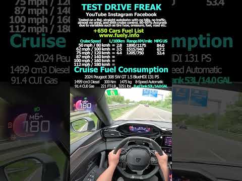 2024 Peugeot 308 SW GT 1.5 BlueHDI 131 PS #peugeot #308 #gt #bluehdi #fuel #mpg #308gt #pov #drive