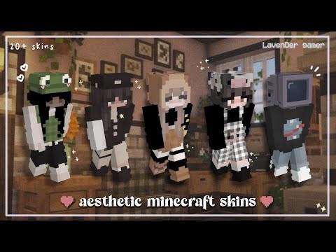 ♡ ࣪˖ 20+ aesthetic minecraft skins☁️|| Minecraft Skins pt.7 || *girls edition*