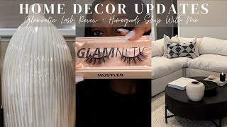 HOMEGOODS SHOP WITH ME | HOME DECOR UPDATES | GLAMNETIC MAGNETIC LASH REVIEW + TUTORIAL | 2022