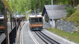 preview picture of video 'Gornergrat Bahn - departing Zermatt'