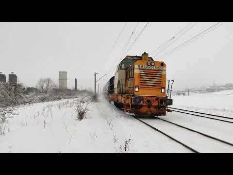 Tren R5564 Suceava Nord - Botosani trece pe la CET Suceava cu 82-0270-2 - 07.02.2021