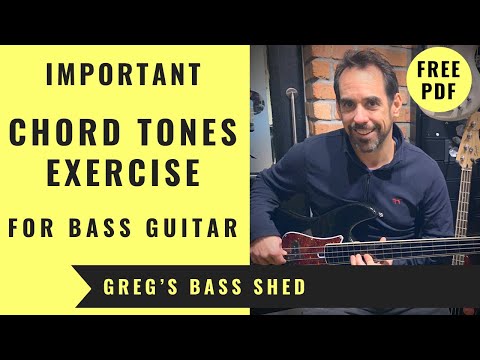 Chord Tones Exercise For Bass Guitar (No.75)