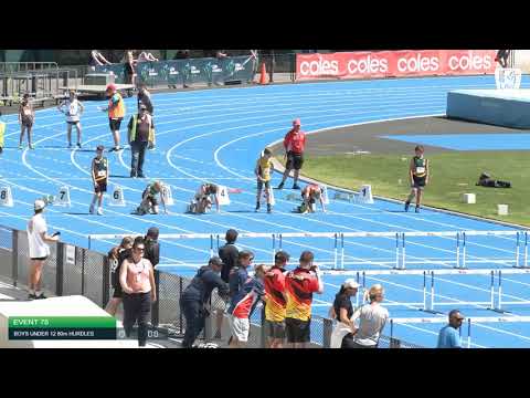 Boys Under 12 80m Hurdles H9 - 2020 State Combined Events Championships // LAVicTV