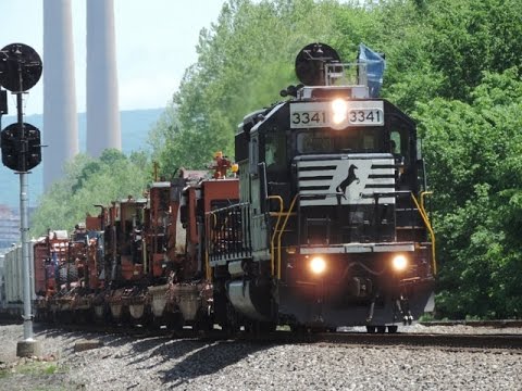 NS 911 Work Train With A Classic Leader! - New Florence PA