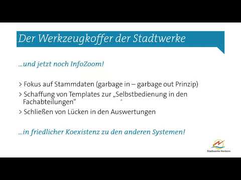 Schleupen Thementag Datenanalysen mit Durchblick: Einsatz von InfoZoom bei den Stadtwerken Herborn