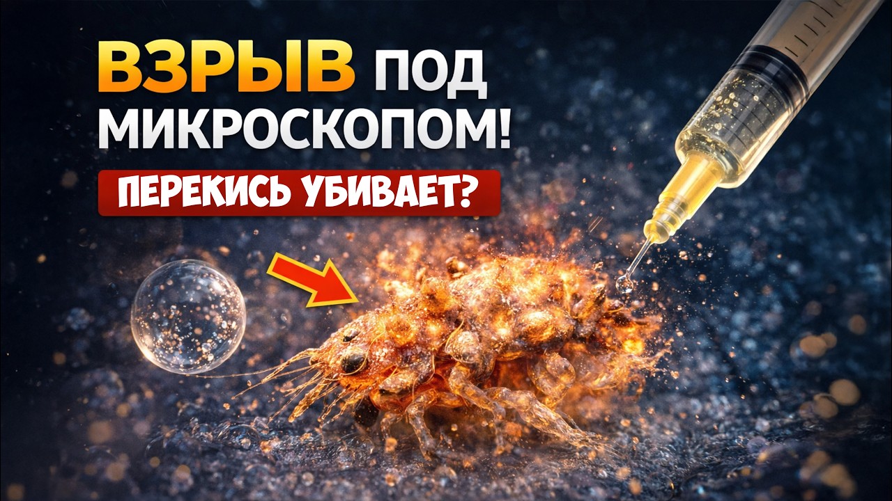Что сделает 3% перекись с МИКРОБАМИ? Реальный эксперимент под микроскопом