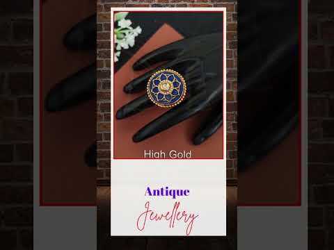 Antique jewelry high gold polish designer fancy style party ...