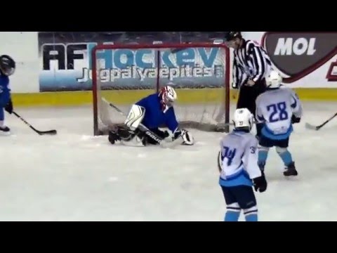 EMHL Budapest U9 16.1.2016 HOBA Blue rockets vs Nove Zamky (6:10)