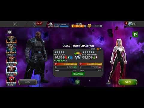 Nick Fury takes down variant 7 Ch 2.2 spidergwen boss