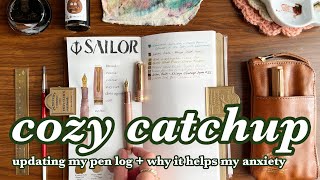 Casual catchup + cozy pen log session | sailor pro gear slim LINE FRIENDS BROWN, traveler's notebook