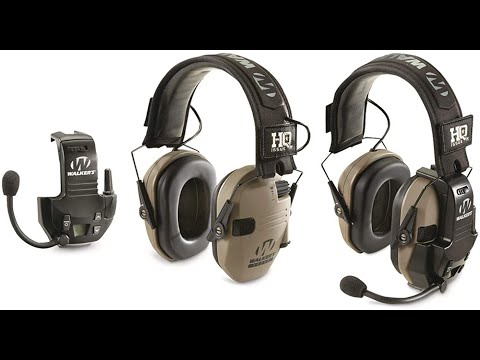 Walker's Razor Slim Low Profile Electronic Earmuffs Walkie Talkie