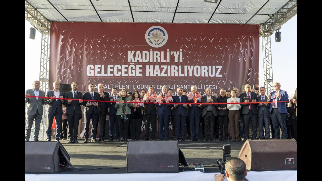 BAŞKAN SEÇER, KADİRLİ BELEDİYESİ’NİN ASFALT PLENT VE GES TESİSLERİNİN AÇILIŞINA KATILDI
